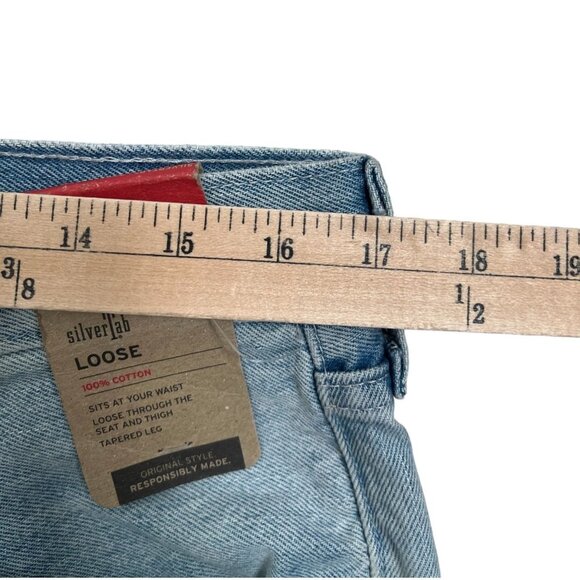 Levis Mens Silvertab Loose fit Distressed fit Jeans sz 32x32 - Picture 6 of 12